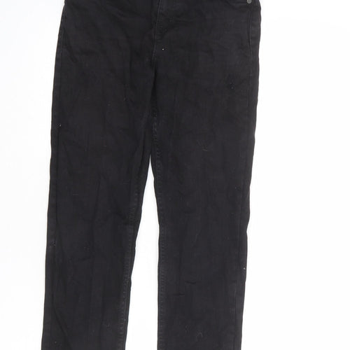 NEXT Boys Black Cotton Straight Jeans Size 12 Years L27 in Regular Zip