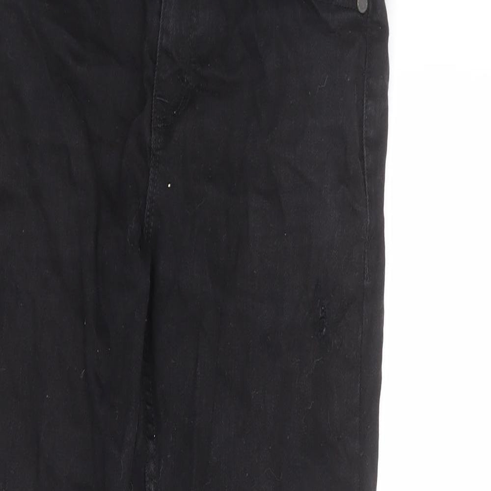 NEXT Boys Black Cotton Straight Jeans Size 12 Years L27 in Regular Zip