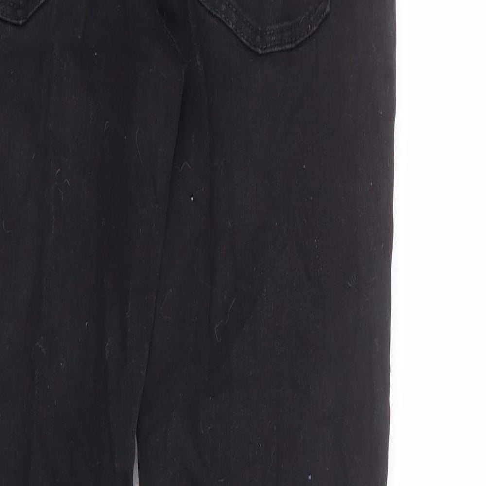 NEXT Boys Black Cotton Straight Jeans Size 12 Years L27 in Regular Zip