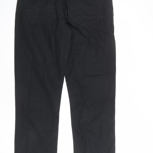 Easy Mens Black Cotton Straight Jeans Size 34 in L32 in Regular Zip