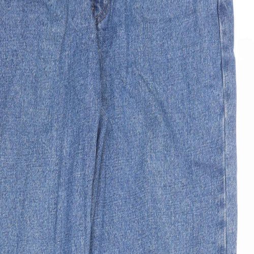 Denim & Co. Mens Blue Cotton Wide-Leg Jeans Size 32 in L32 in Regular Zip