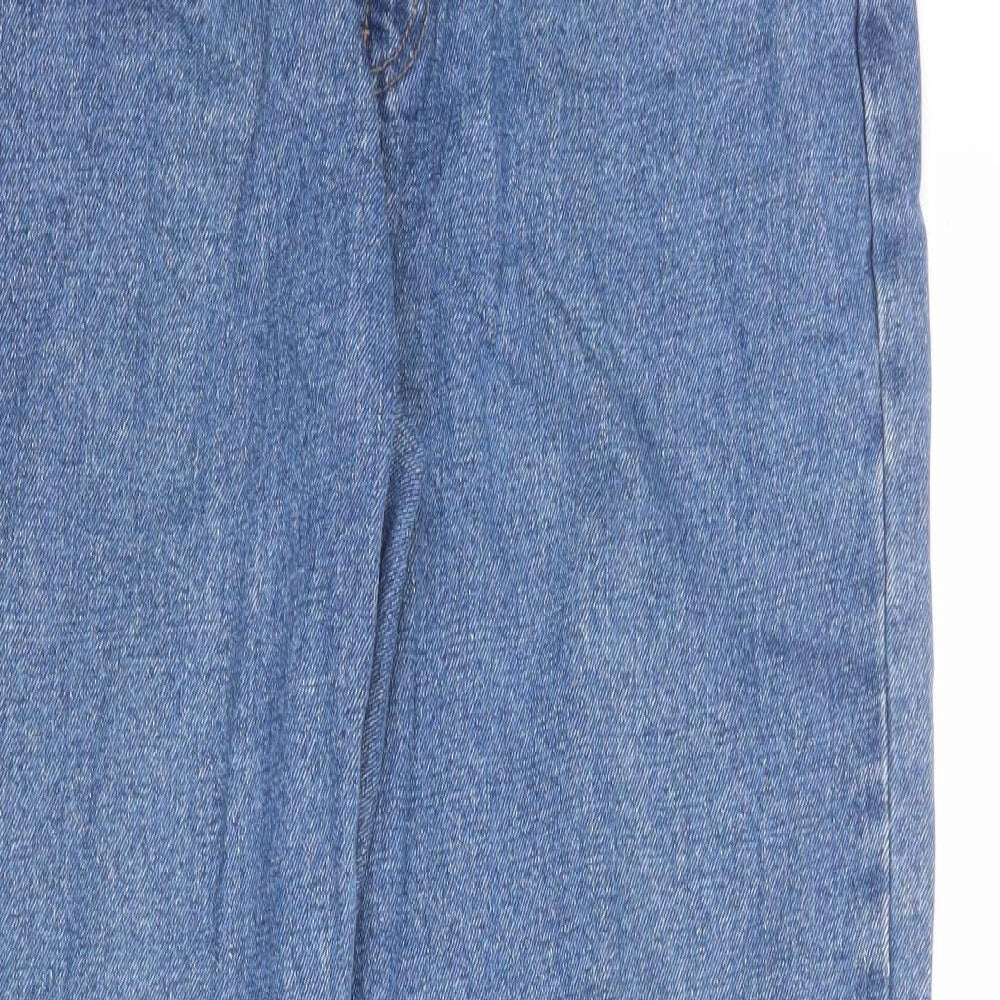 Denim & Co. Mens Blue Cotton Wide-Leg Jeans Size 32 in L32 in Regular Zip