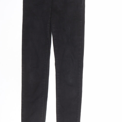Denim & Co. Womens Black Cotton Skinny Jeans Size 4 L30 in Regular Zip
