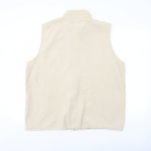 EWM Womens Beige Gilet Jacket Size 22 Zip