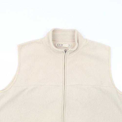 EWM Womens Beige Gilet Jacket Size 22 Zip
