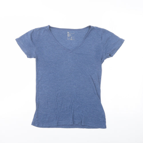 Gap Womens Blue Cotton Basic T-Shirt Size S V-Neck