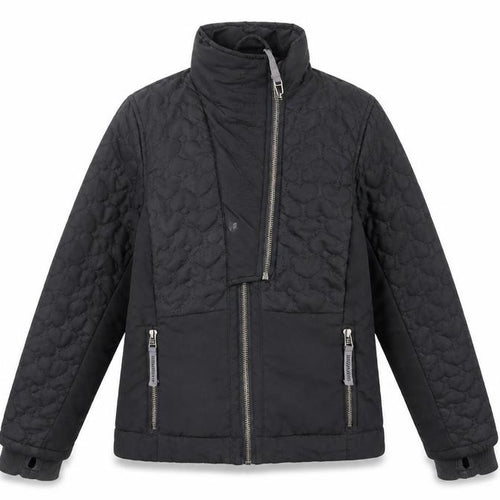 Babe Skin Girls Black Quilted Coat Size 9-10 Years Zip