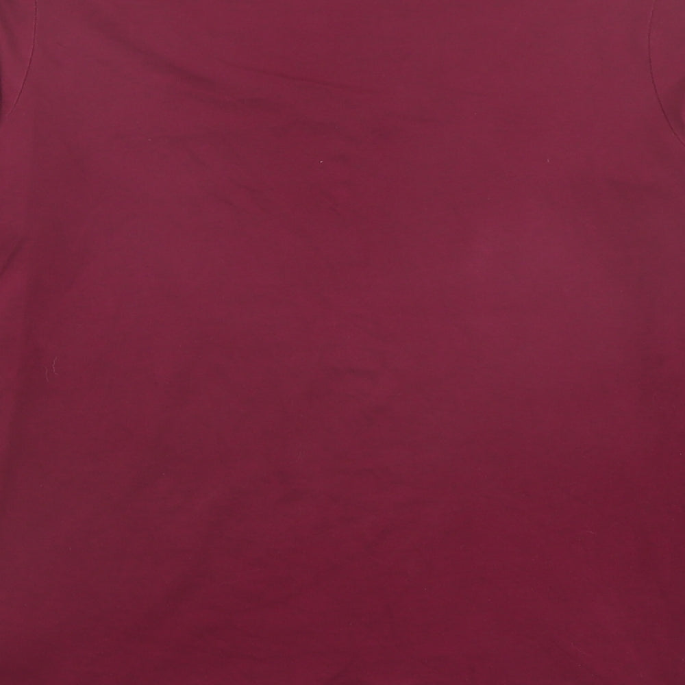 Jigsaw Womens Purple Cotton Basic T-Shirt Size M Scoop Neck
