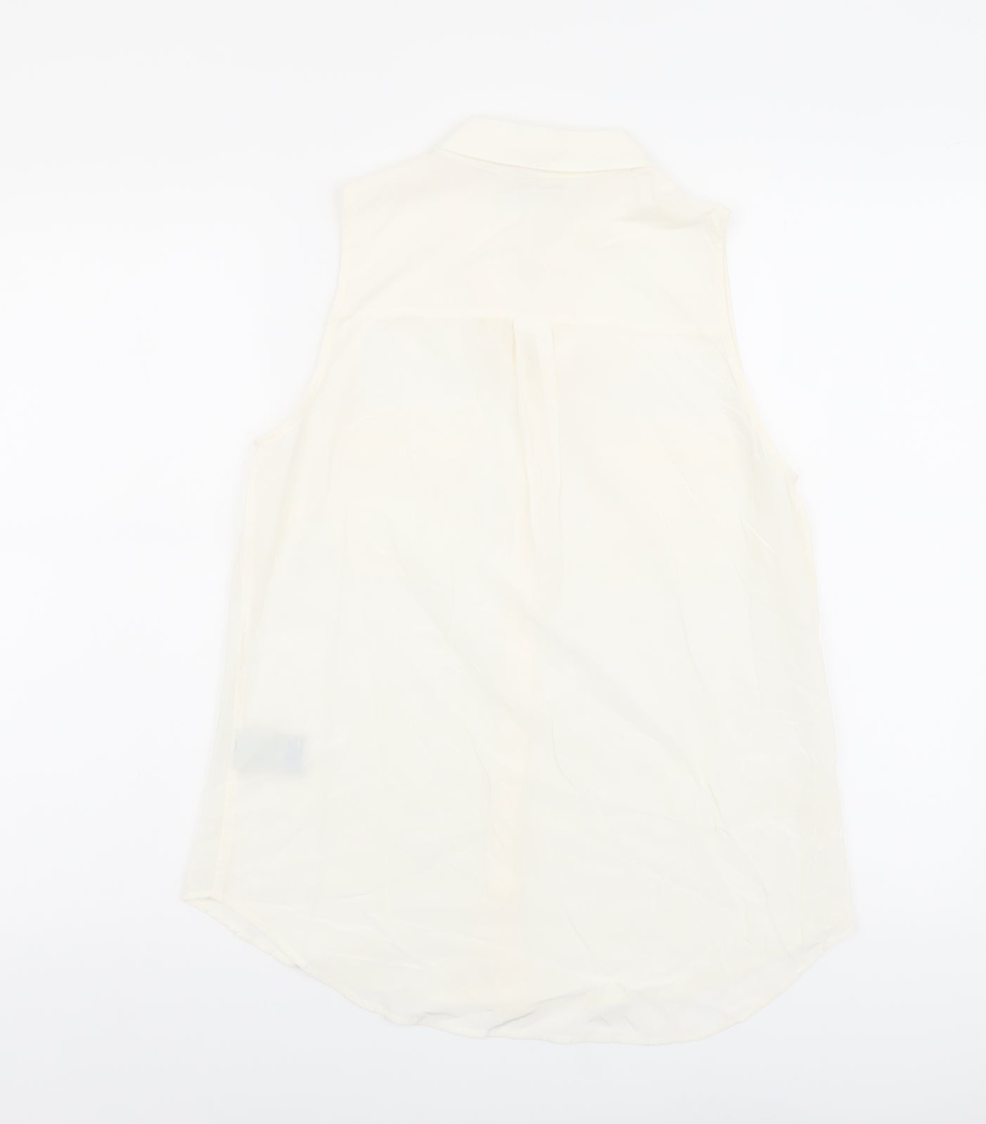 Boden Womens Ivory Silk Basic Button-Up Size 10 Collared