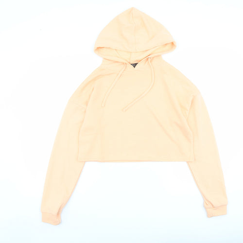 VAI 21 Womens Orange Cotton Pullover Hoodie Size 10 Pullover