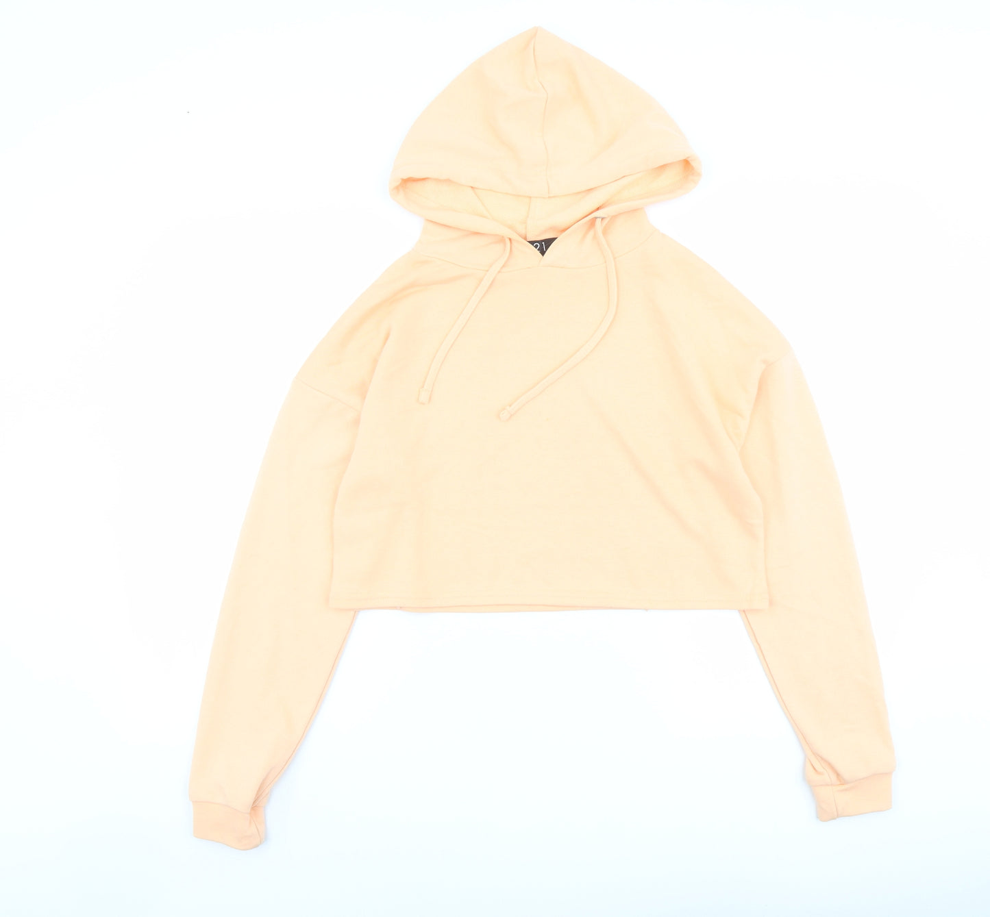 VAI 21 Womens Orange Cotton Pullover Hoodie Size 10 Pullover