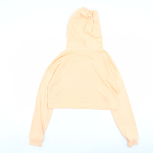 VAI 21 Womens Orange Cotton Pullover Hoodie Size 10 Pullover