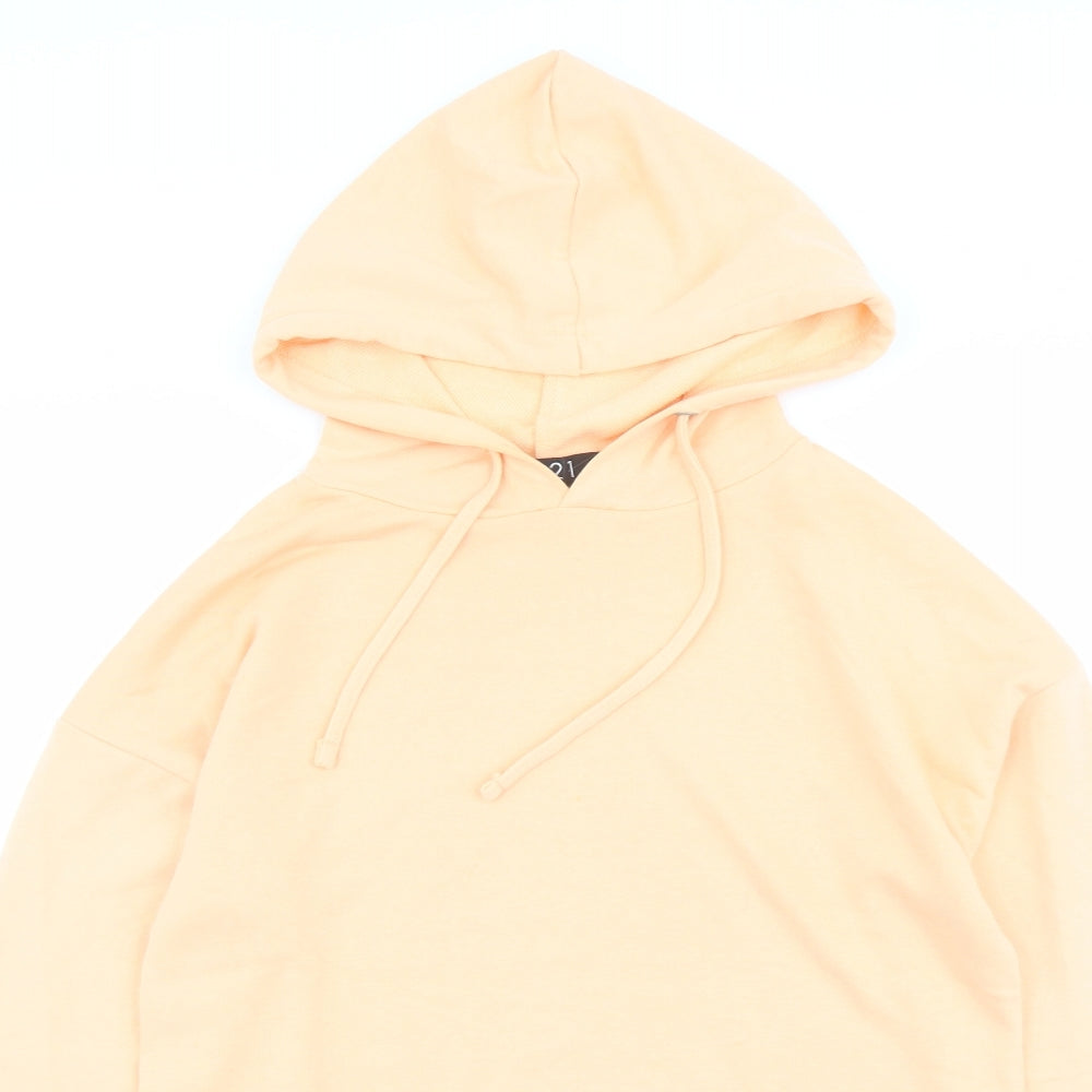 VAI 21 Womens Orange Cotton Pullover Hoodie Size 10 Pullover
