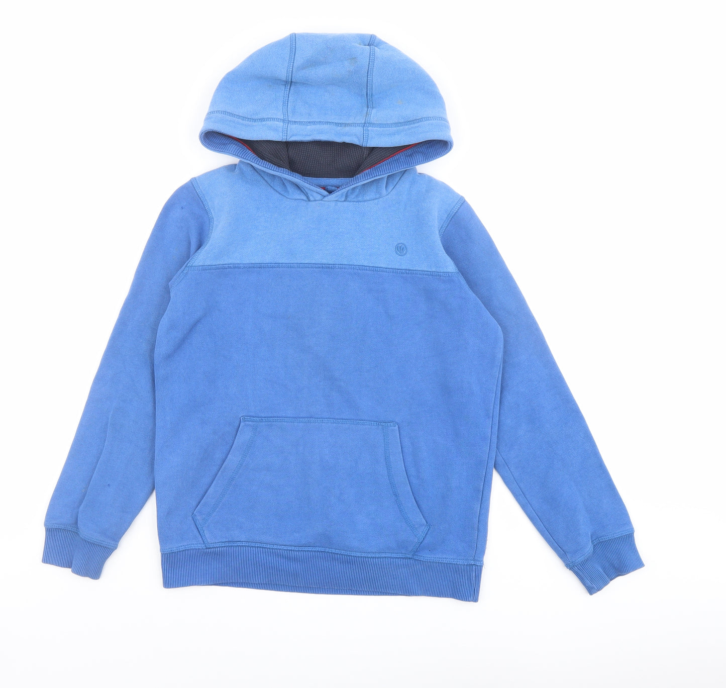 Fat Face Boys Blue Cotton Pullover Hoodie Size 10-11 Years Pullover