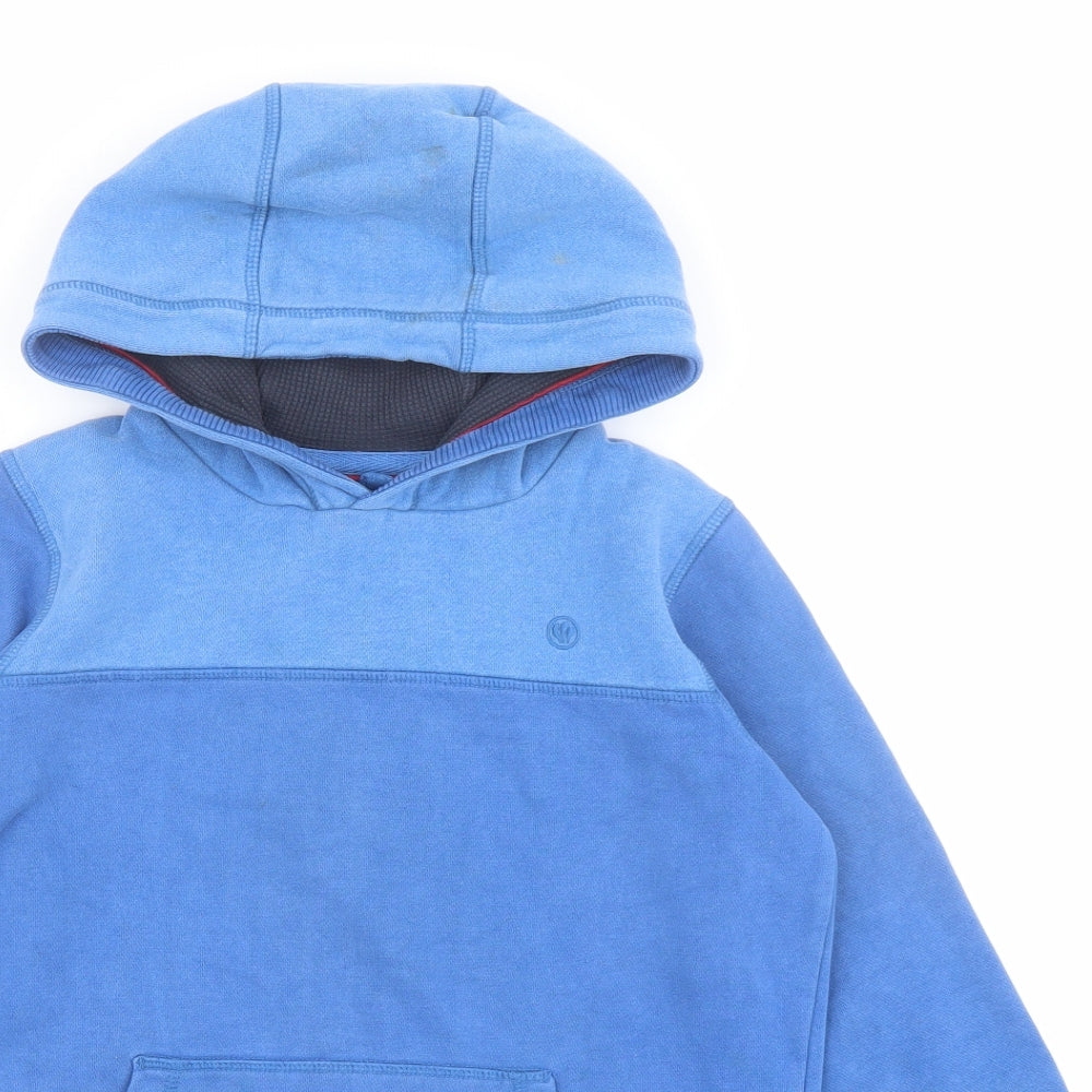 Fat Face Boys Blue Cotton Pullover Hoodie Size 10-11 Years Pullover