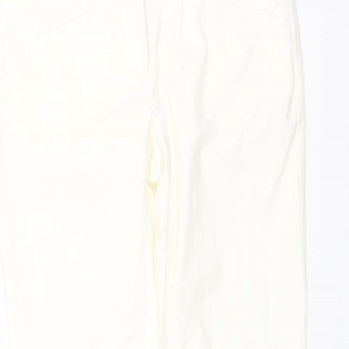 Descente Womens Ivory Cotton Straight Jeans Size 6 L29 in Regular Button
