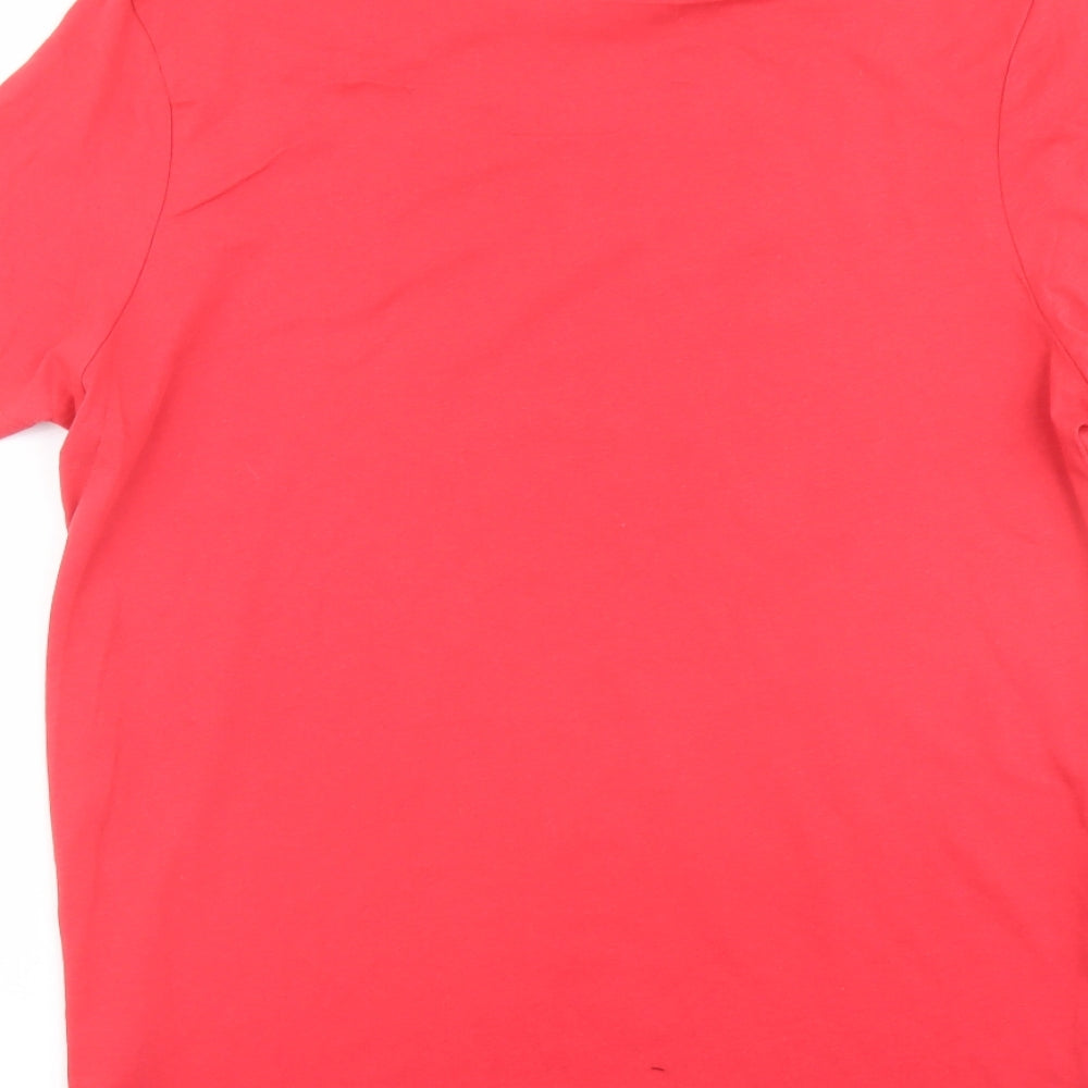 DC Comics Mens Red Cotton T-Shirt Size L Crew Neck - The Flash