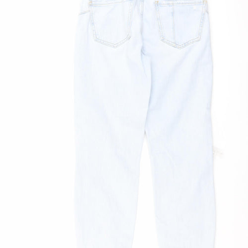River Island Womens Blue Cotton Tapered Jeans Size 8 L27 in Regular Button
