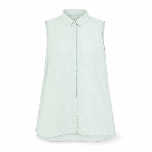 Front view of New Look women’s green polyester basic button-up, size UK 10, collared
