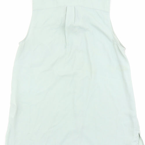 New Look Womens Green Polyester Basic Button-Up Size 10 Collared