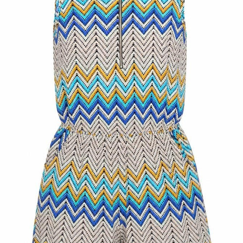 Conos Womens Multicoloured Geometric Polyester Playsuit One-Piece Size XL Zip - Size XL - XXL
