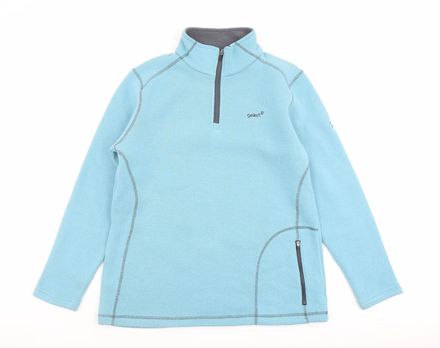 Gelert Womens Blue Polyester Pullover Sweatshirt Size 14 Zip