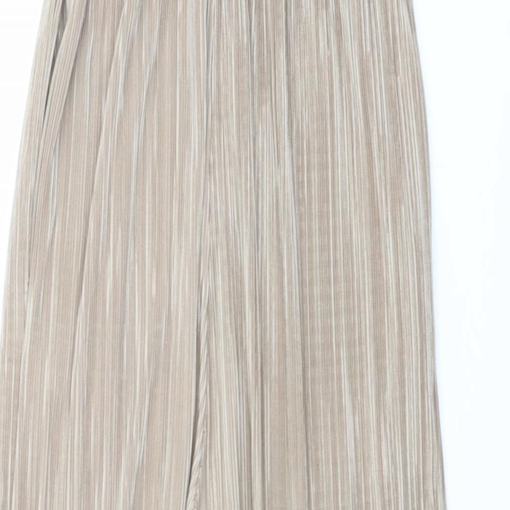 Oh My Love Womens Gold Polyester Jumpsuit One-Piece Size S Pullover