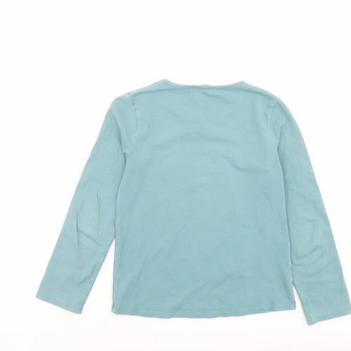 John Lewis Girls Green Cotton Basic T-Shirt Size 9 Years Round Neck Pullover - Rabbit