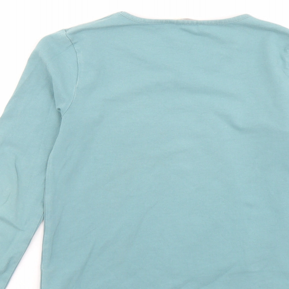 John Lewis Girls Green Cotton Basic T-Shirt Size 9 Years Round Neck Pullover - Rabbit
