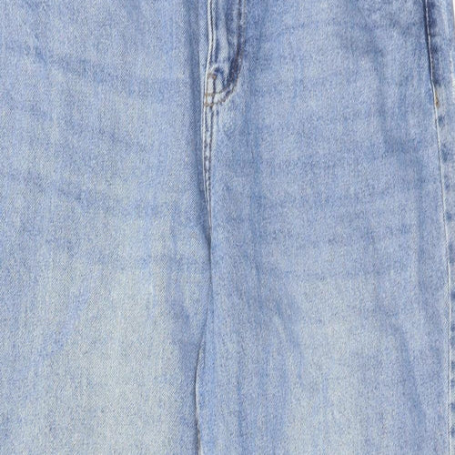 Denim & Co. Womens Blue Cotton Tapered Jeans Size 16 L27 in Regular Zip