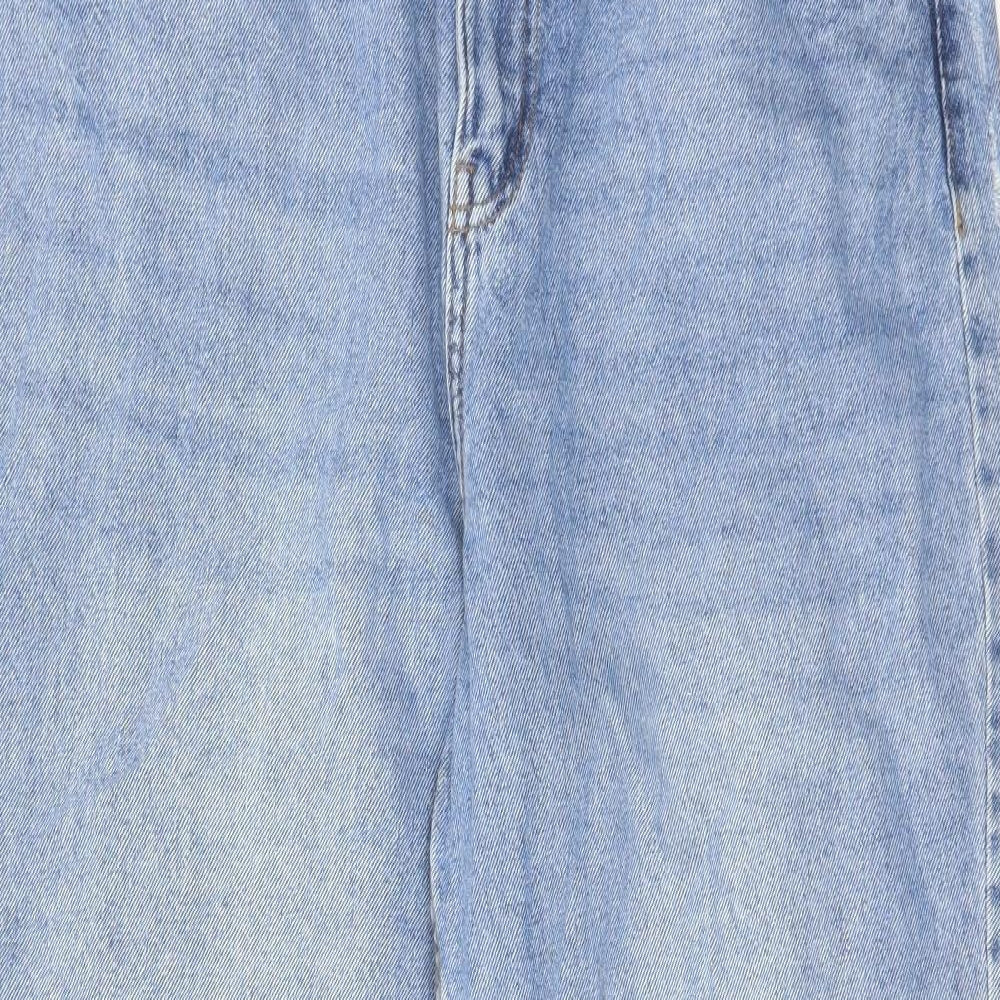 Denim & Co. Womens Blue Cotton Tapered Jeans Size 16 L27 in Regular Zip