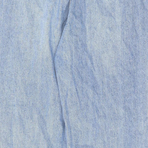 Denim & Co. Womens Blue Cotton Tapered Jeans Size 16 L27 in Regular Zip