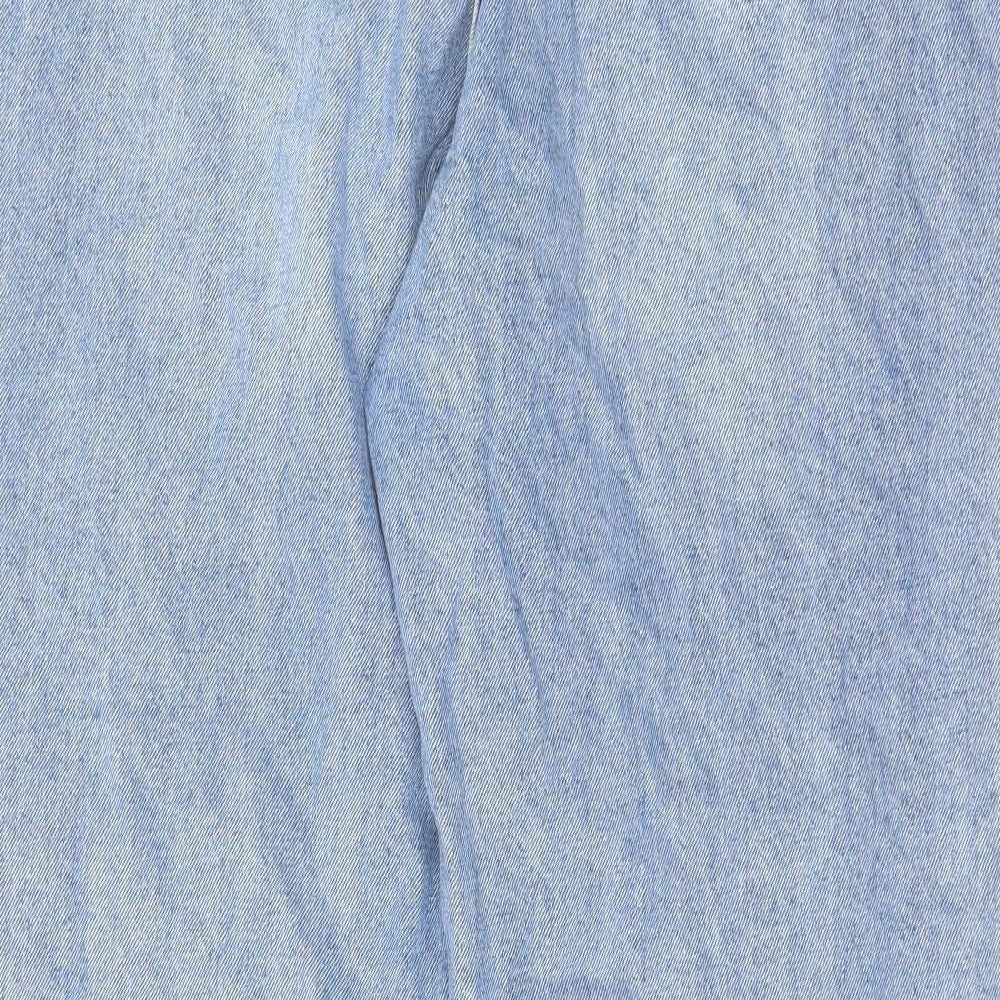 Denim & Co. Womens Blue Cotton Tapered Jeans Size 16 L27 in Regular Zip