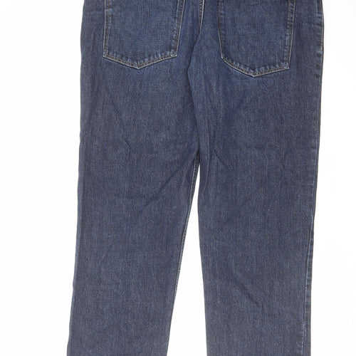 TU Mens Blue Cotton Straight Jeans Size 34 in L30 in Regular Zip