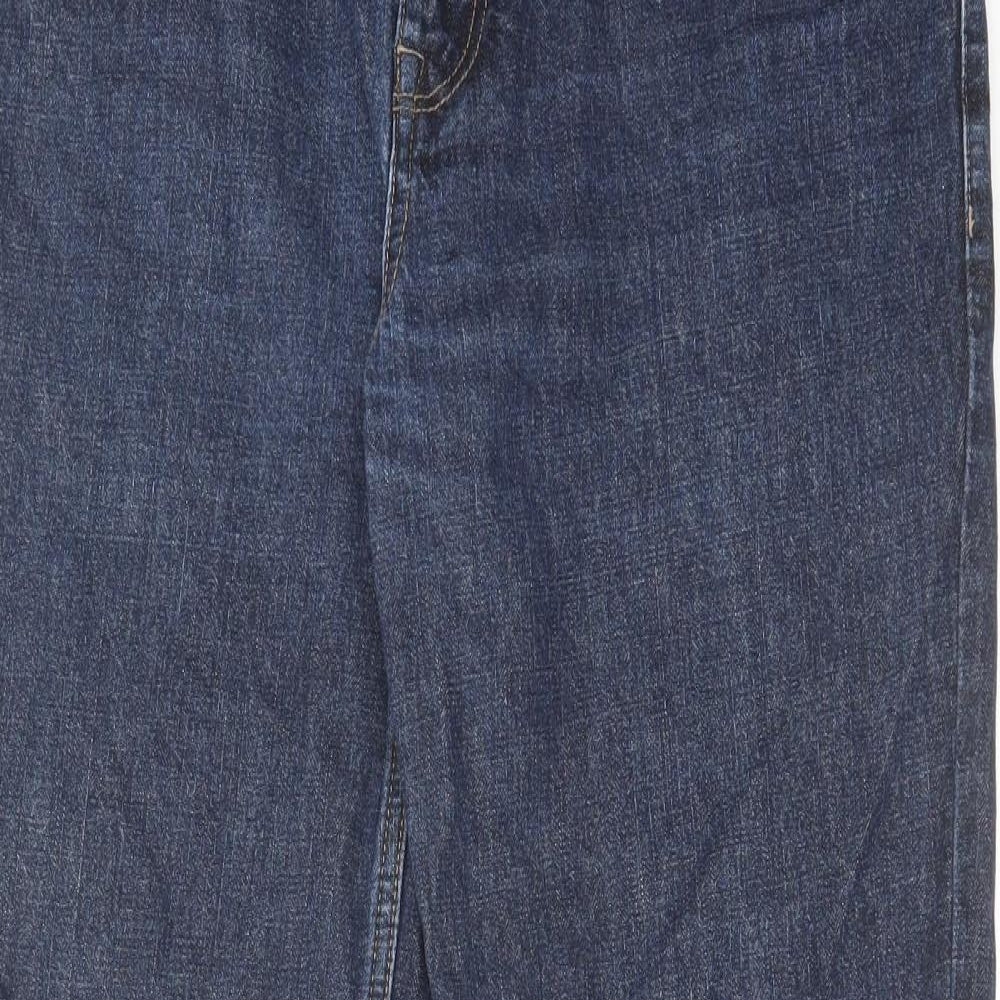 TU Mens Blue Cotton Straight Jeans Size 34 in L30 in Regular Zip