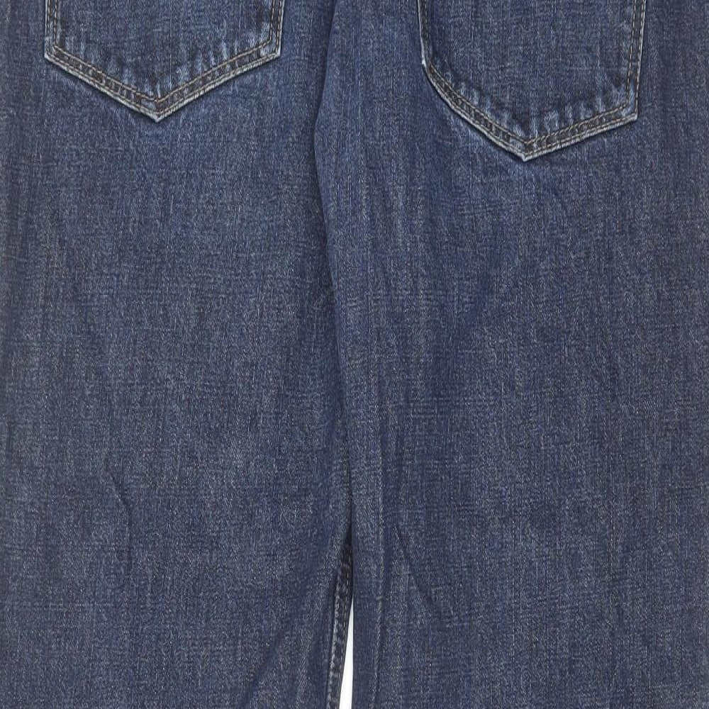 TU Mens Blue Cotton Straight Jeans Size 34 in L30 in Regular Zip
