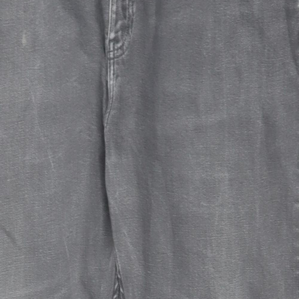 Autograph Mens Grey Cotton Straight Jeans Size 42 in L29 in Regular Zip