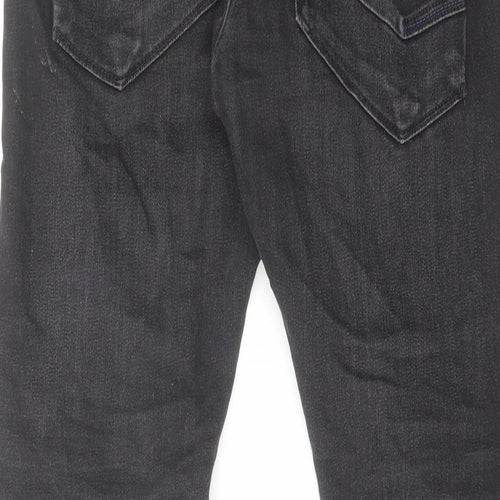 NEXT Boys Black Cotton Straight Jeans Size 10 Years Regular Drawstring