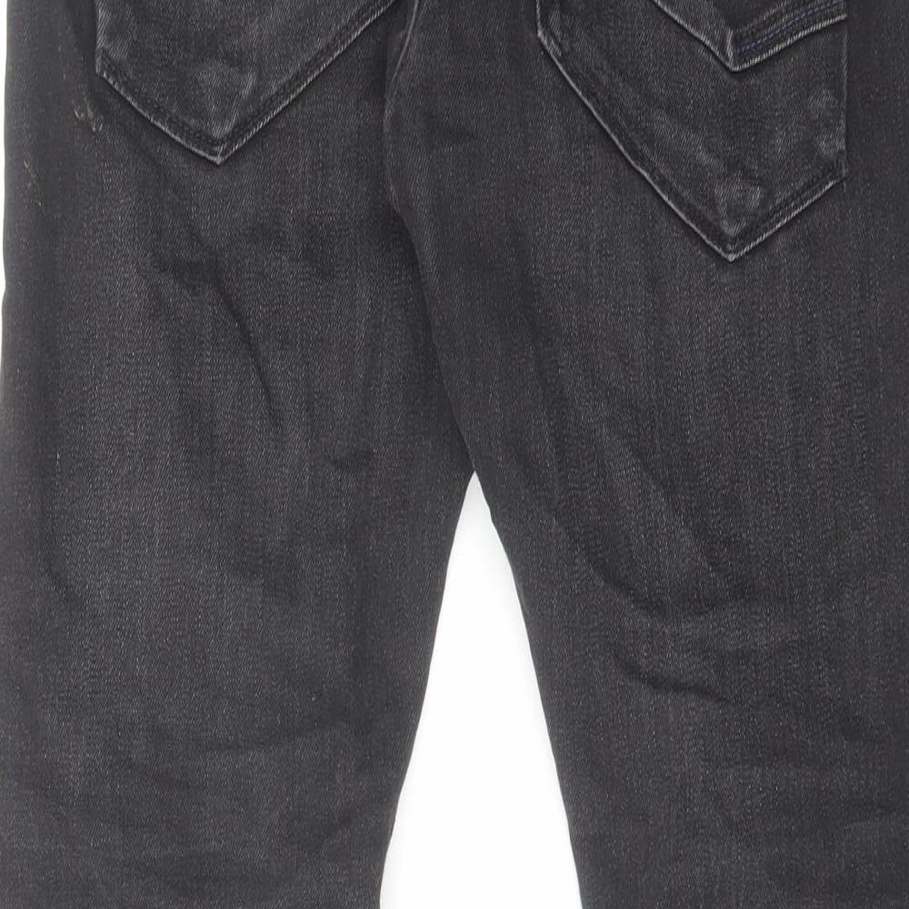 NEXT Boys Black Cotton Straight Jeans Size 10 Years Regular Drawstring