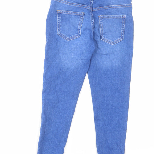 Marks and Spencer Girls Blue Cotton Jegging Jeans Size 8-9 Years Regular Zip