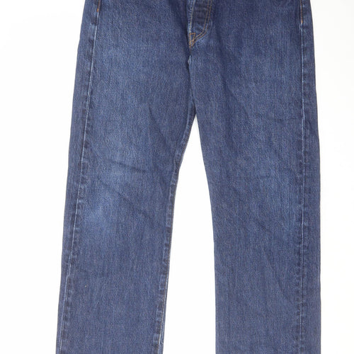 Levi's Mens Blue Cotton Bootcut Jeans Size 34 in L30 in Regular Button