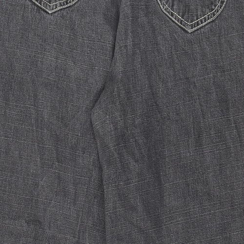 East Coast Womens Grey Cotton Straight Jeans Size 16 L27 in Regular Zip
