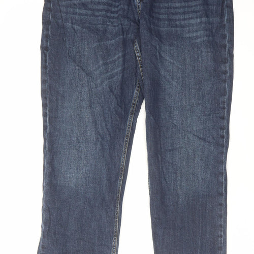 SPOKE Mens Blue Cotton Straight Jeans Size 35 in L31 in Regular Zip
