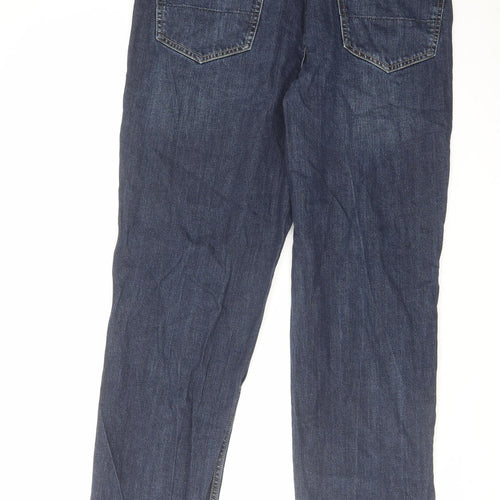 SPOKE Mens Blue Cotton Straight Jeans Size 35 in L31 in Regular Zip