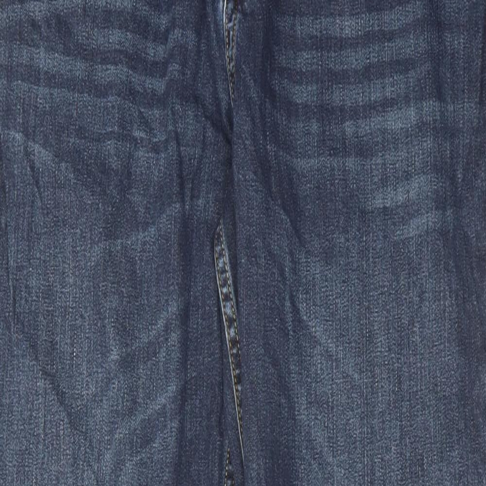 SPOKE Mens Blue Cotton Straight Jeans Size 35 in L31 in Regular Zip