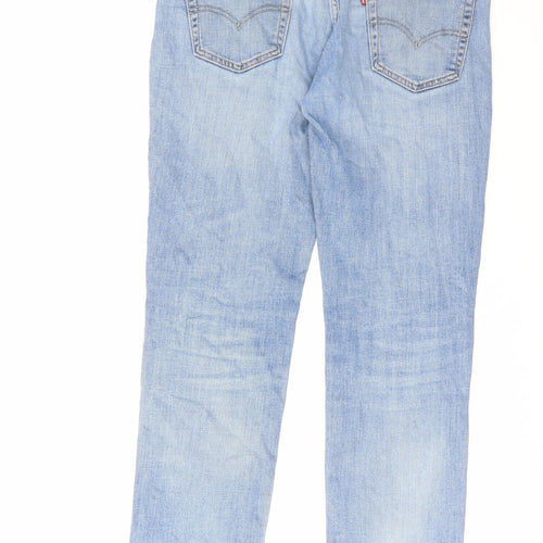 Levi's Mens Blue Cotton Straight Jeans Size 34 in L32 in Regular Zip