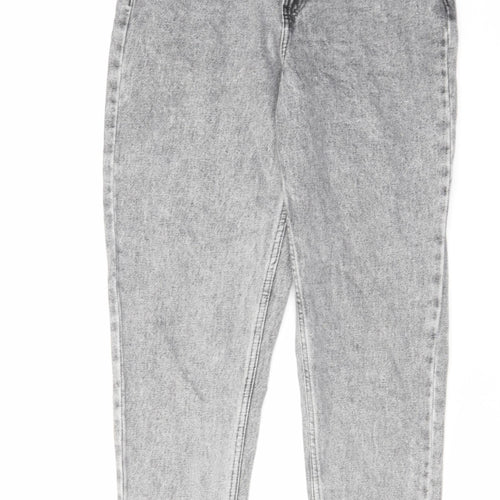 Denim & Co. Womens Grey Cotton Skinny Jeans Size 6 L28 in Regular Zip
