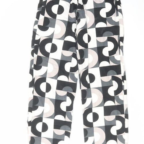 Motel Womens Multicoloured Geometric Cotton Straight Jeans Size S L29 in Regular Zip