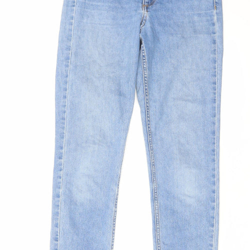 H&M Womens Blue Cotton Skinny Jeans Size 25 in L28 in Regular Zip