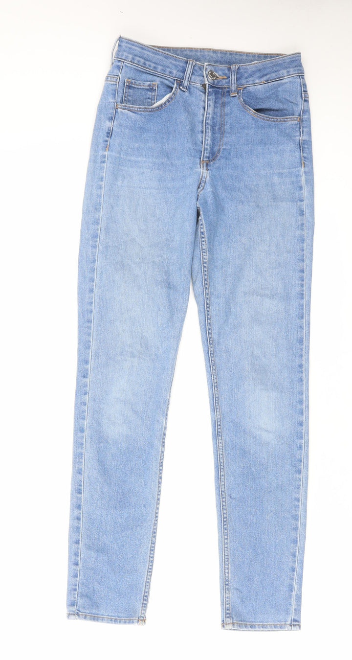 H&M Womens Blue Cotton Skinny Jeans Size 25 in L28 in Regular Zip